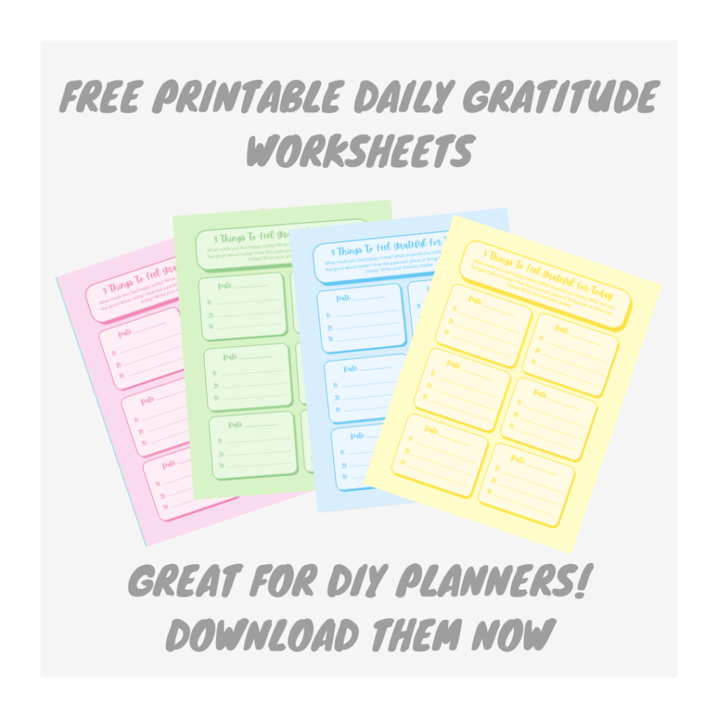 Daily Gratitude Worksheets Post Pic