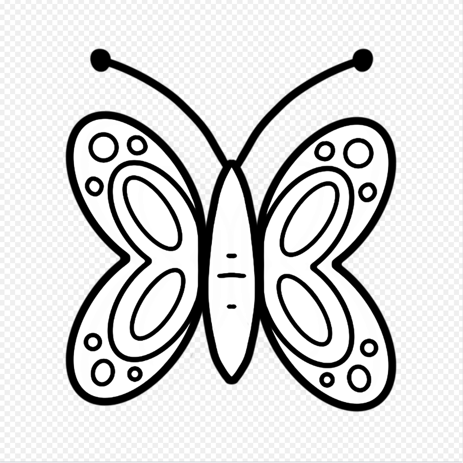 Cute Butterfly Design Element Clip Art