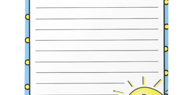 (1) Blue Smiling Sunshine Teacher Notepad Pic