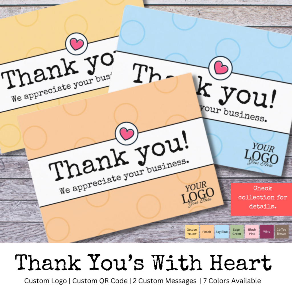 Pictured: Elegant Retro Inspired Thank You's With Hearts