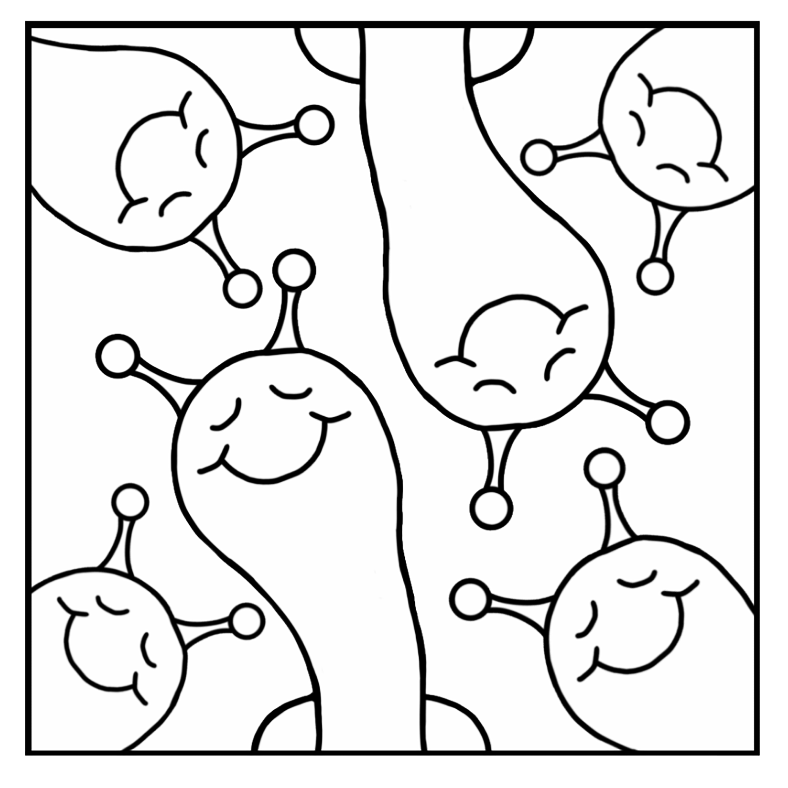 Cute Snail Hello From Friends Coloring Page