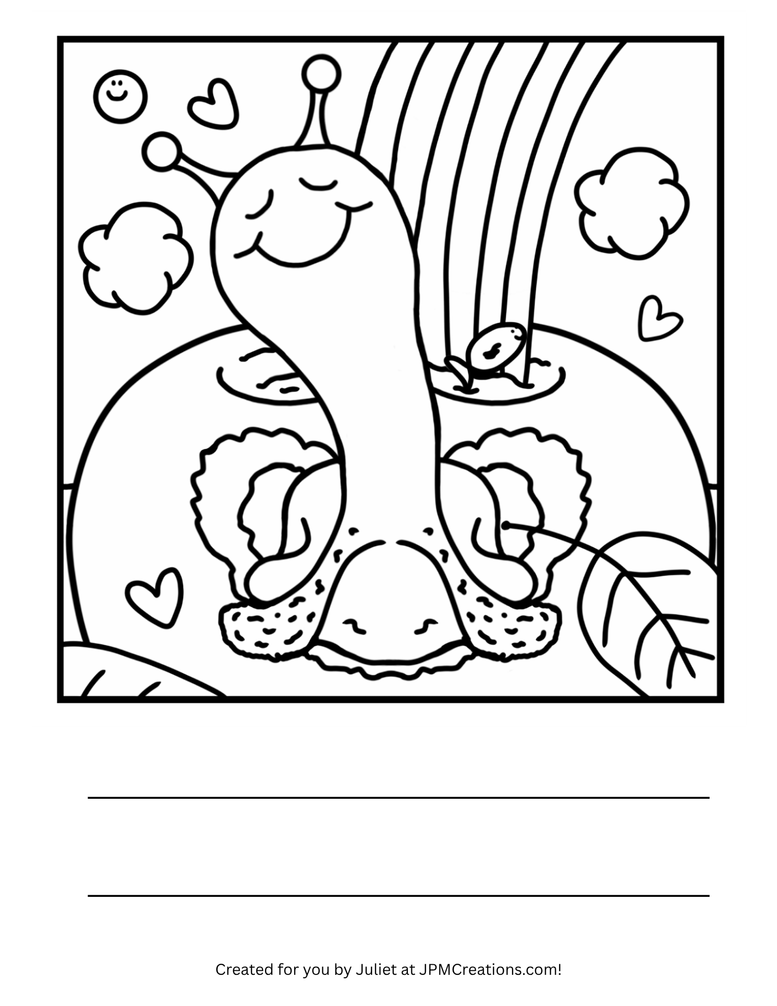 FREE: Cute Snail Teacher Appreciation Day (I Love Learning) Coloring Page (Letter Size)