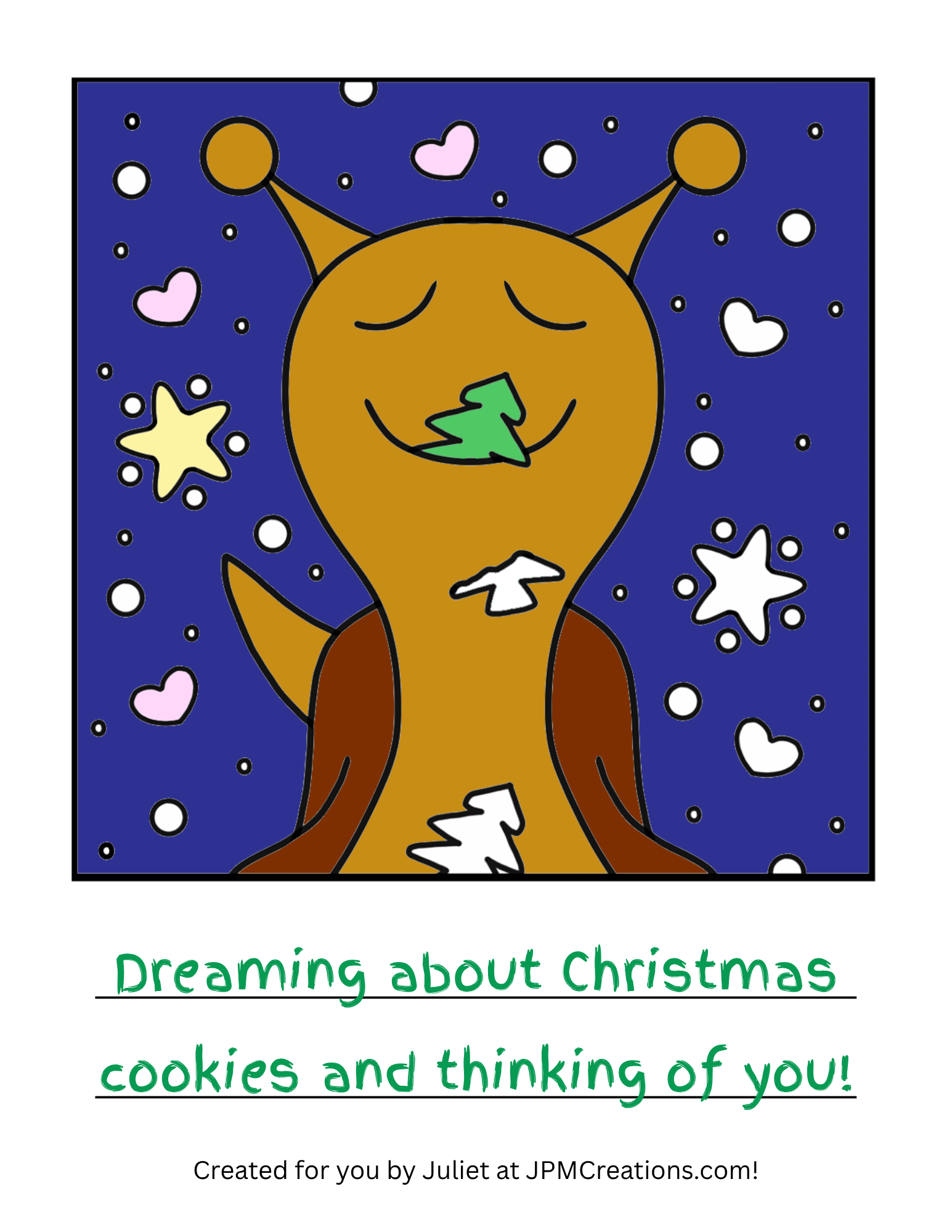Cute Snail Christmas Cookies Coloring Page