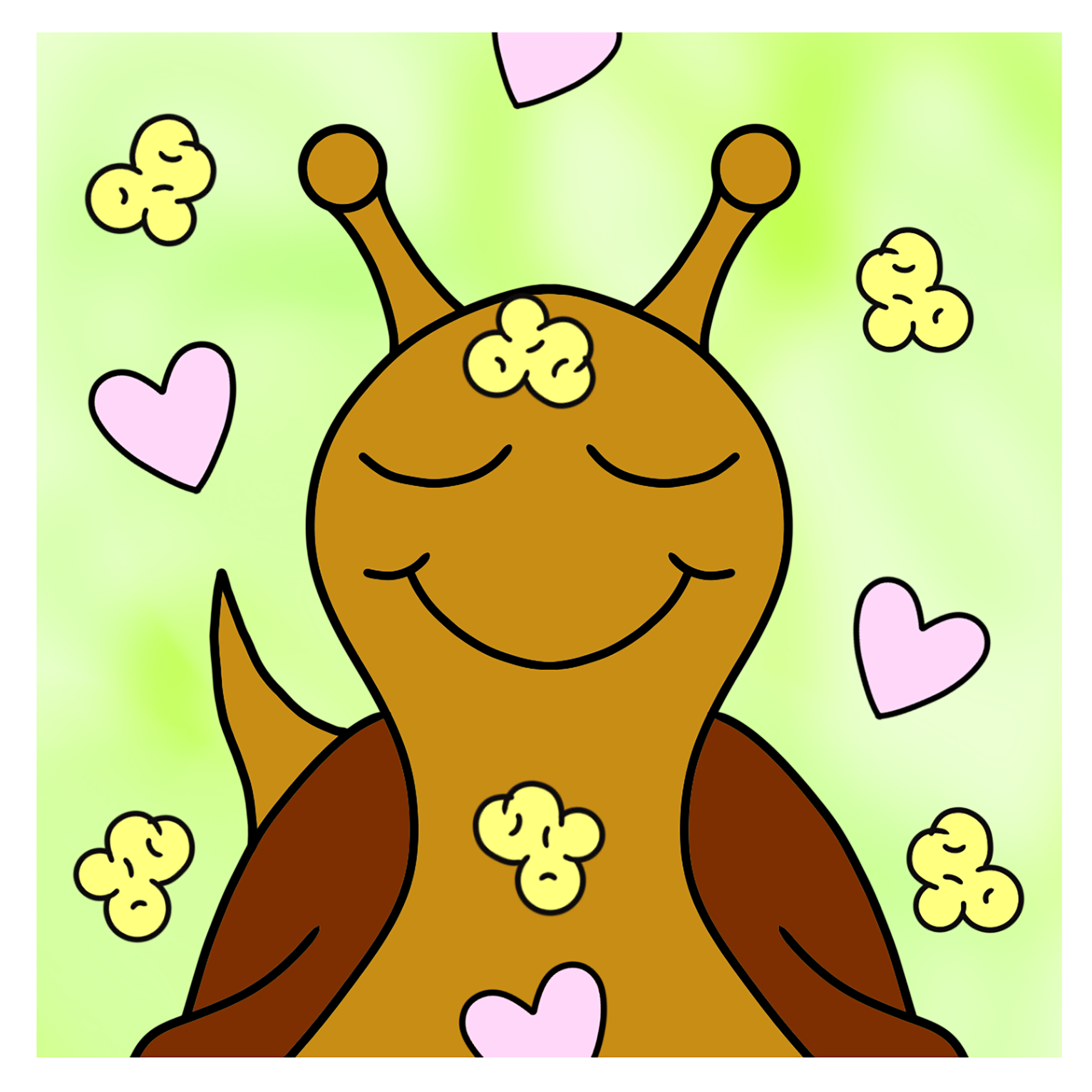 Cute Snail Popcorn And Hearts