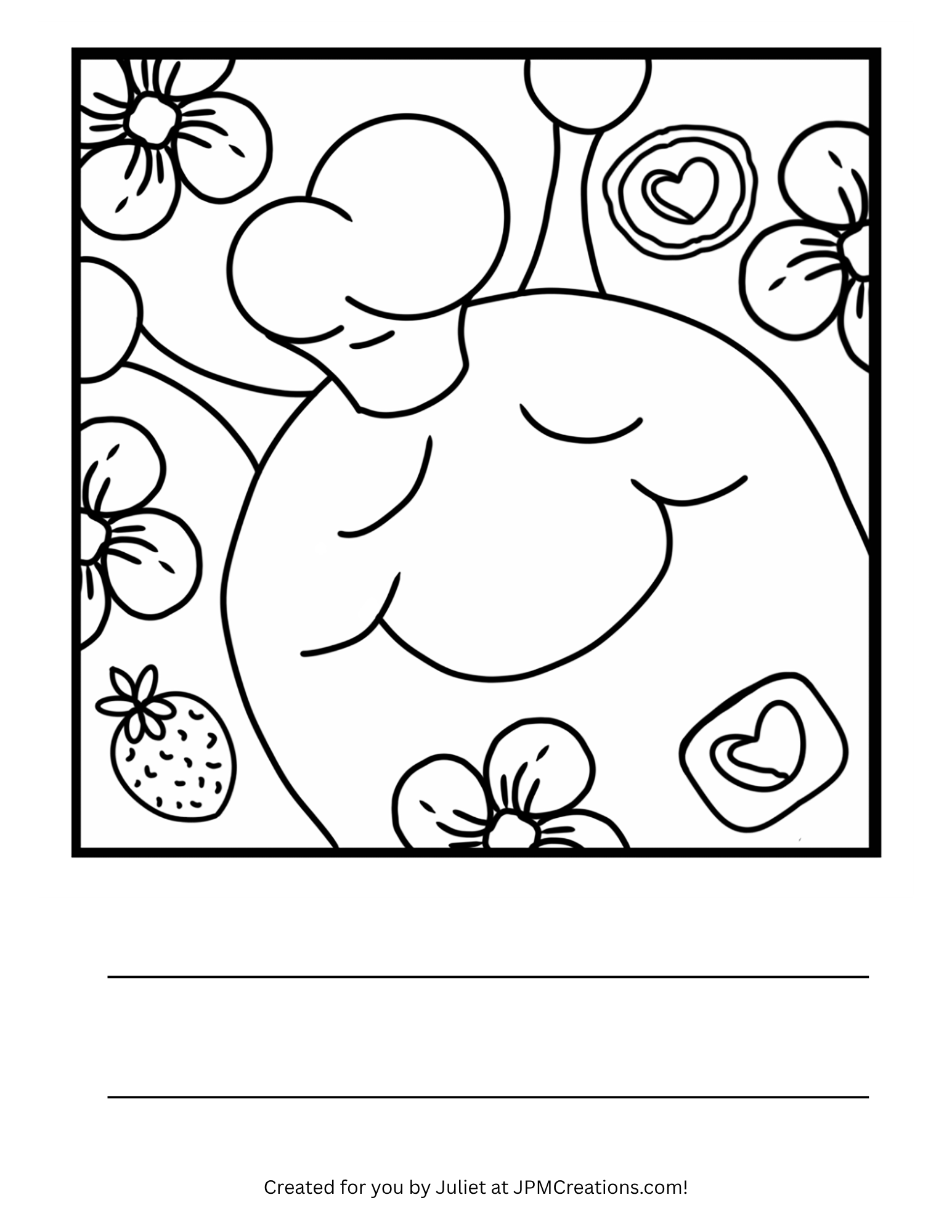 Cute Snail Summer BBQ Coloring Page
