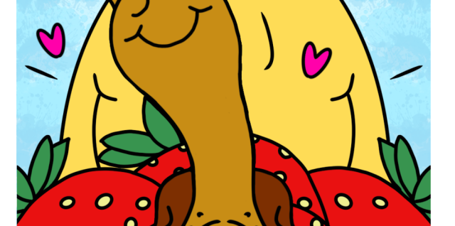 Cute Snail On Top Of Strawberries
