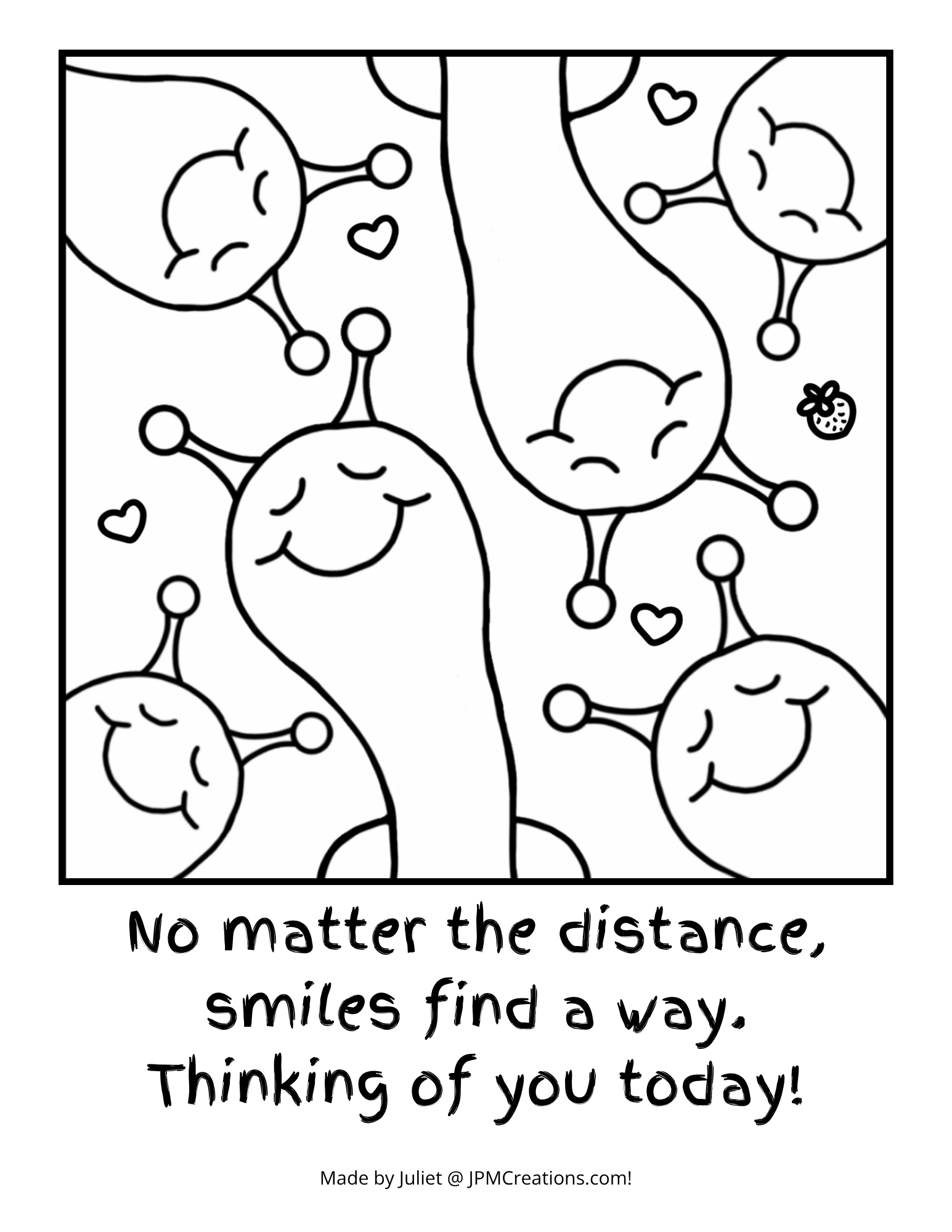 Cute Snail And Friends Smiles Find A Way Coloring Page