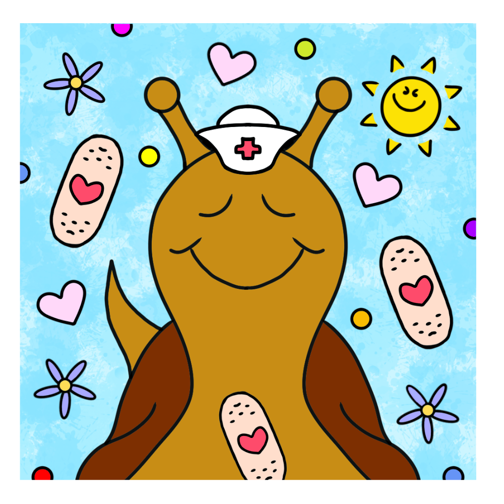 Cute Snail Get Well Soon Nurse