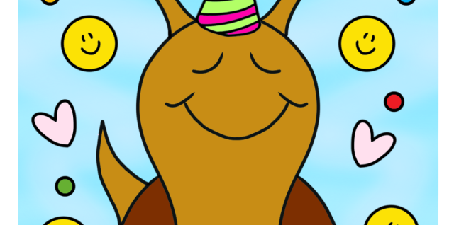 Cute Snail Happy Birthday