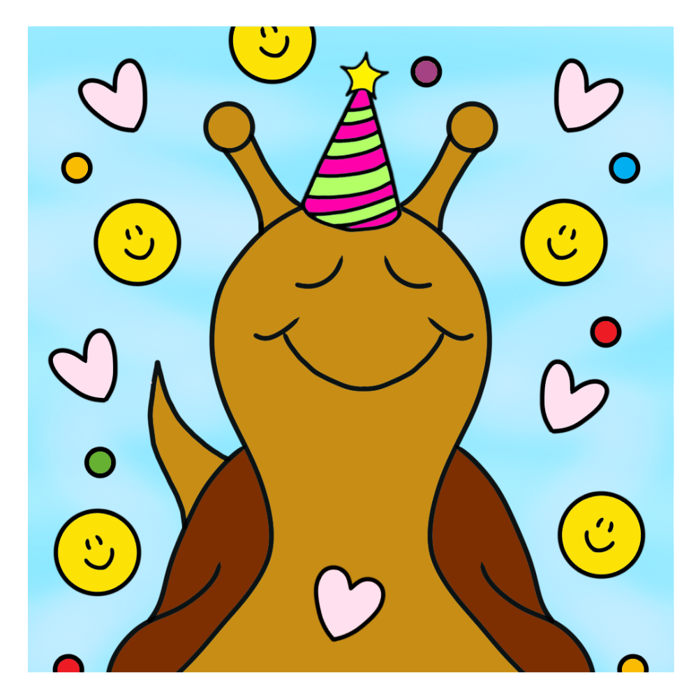 Cute Snail Happy Birthday